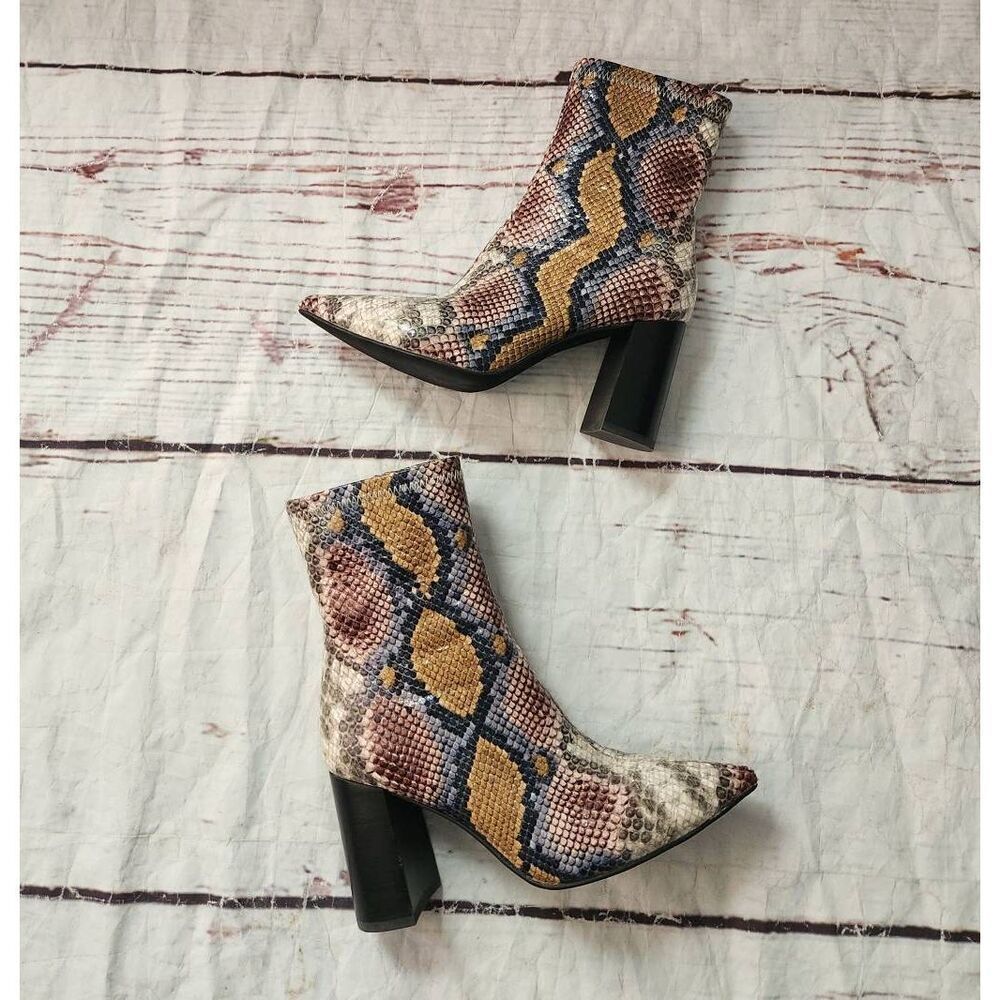 Jeffrey Campbell‎ Coma 3 Block Reptile Bootie Size 5
